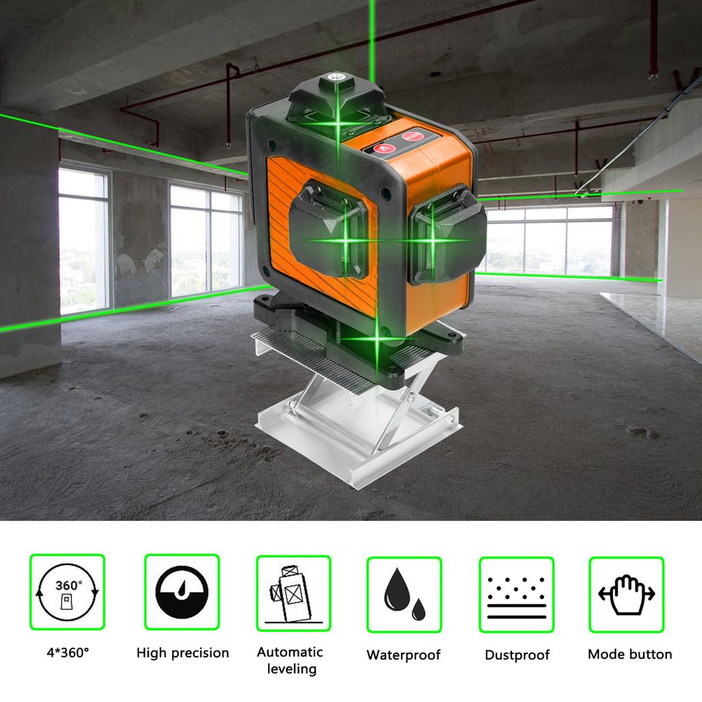 Multifunctional 16 Lines Laser Level Self-leveling Function Leveling Tool Omnidirectional Ground