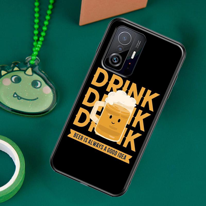 Beer Alcohol Case For POCO F5 X5 X3 Pro X4 F4 GT F3 M5s C40 Cover For Xiaomi 13 12 Lite 11T 12T Pro 12X
