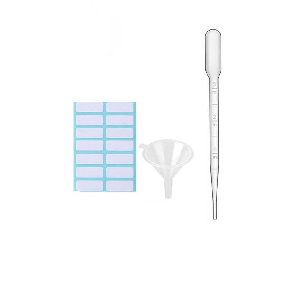 5/10 Pack Amber Glass Spray Bottles, Fine Mist Spray Bottles with Pipette Funnel Labels,Travel Dispenser Bottles for Essential Oils Cleaning Skin Care