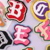Computer Embroidery Label Towel Embroidery English Alphabet Badge Clothing Accessories Cloth Label Adhesive Patch Sticker Embroidery Cloth Sticker