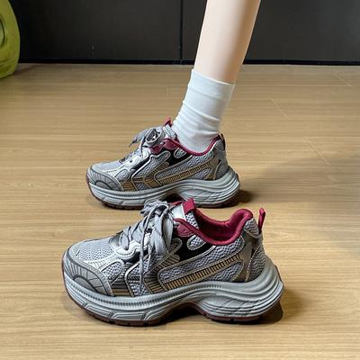 Весна новая дышащая обувь для папы женская студенческая повседневная обувь платформа кроссовки женские