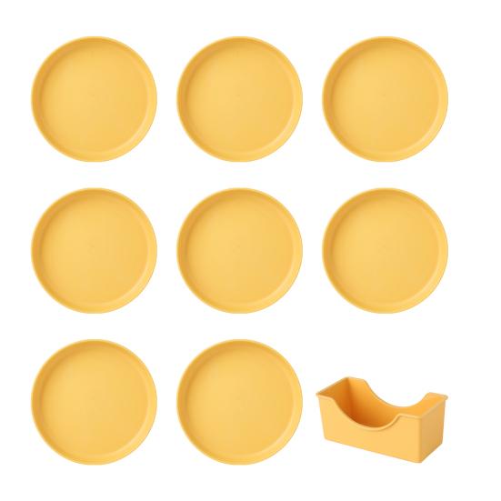 8 шт. легкие пластиковые тарелки, небьющиеся многоразовые обеденные тарелки, которые можно мыть в посудомоечной машине, красочные тарелки