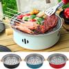 Portable Barbecue Grill Korean Charcoal Stove Stainless Steel Split BBQ Stove Round Non-stick Barbecue Rack For Outdoor Camping