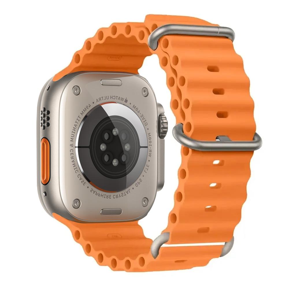 Ocean Strap for apple watch Band 49mm 44mm 40mm 45mm 41mm 46mm silicone bracelet correa iWatch series 7 6 5 3 se 8 9 10 ultra 2