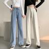 Autumn Fashion High-Waisted Wide-Leg Jeans for Petite Women