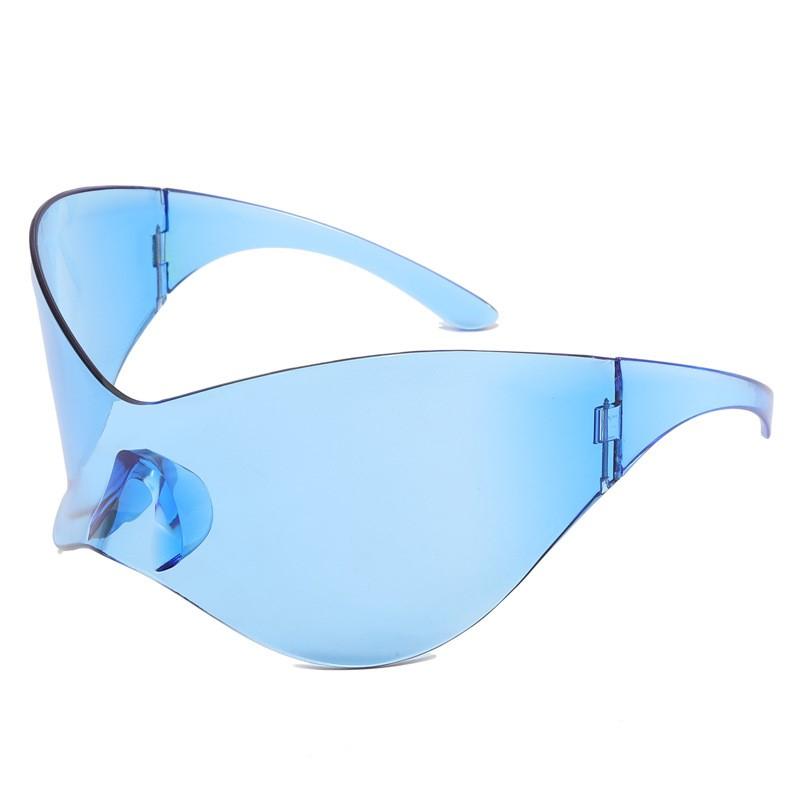 Большие цельные солнцезащитные очки Cyberpunk Retro с технологиями будущего для женщин и мужчин Y2K Fashion Super Sunglasses Punk Mask UV400