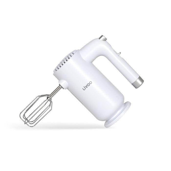 Batteur électrique - LIVOO - 250 W - 5 vitesses - Fonction turbo - Blanc