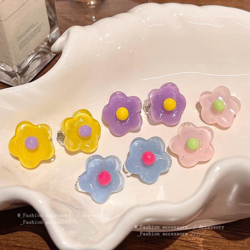 Дофамин Девичий Цветок Ушная Клипса: Универсальные, не требующие проколов, милые серьги