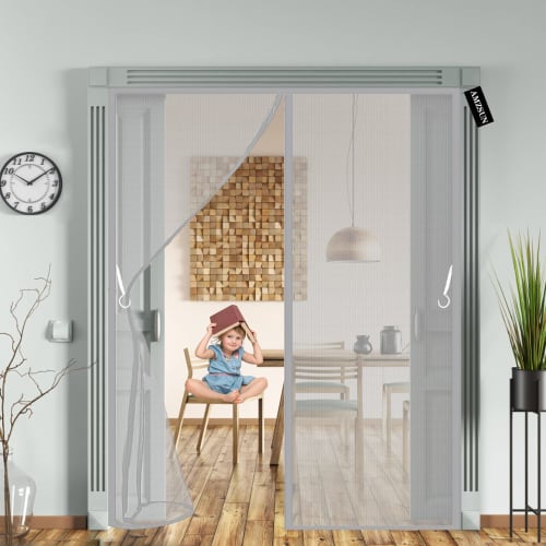 Magnetic Mosquito Net Window Screen, Insect Repellent Door Screen, Magnetic Mosquito Net Curtain, Ventilation and Airflow, DIY Door Curtain, Automatic