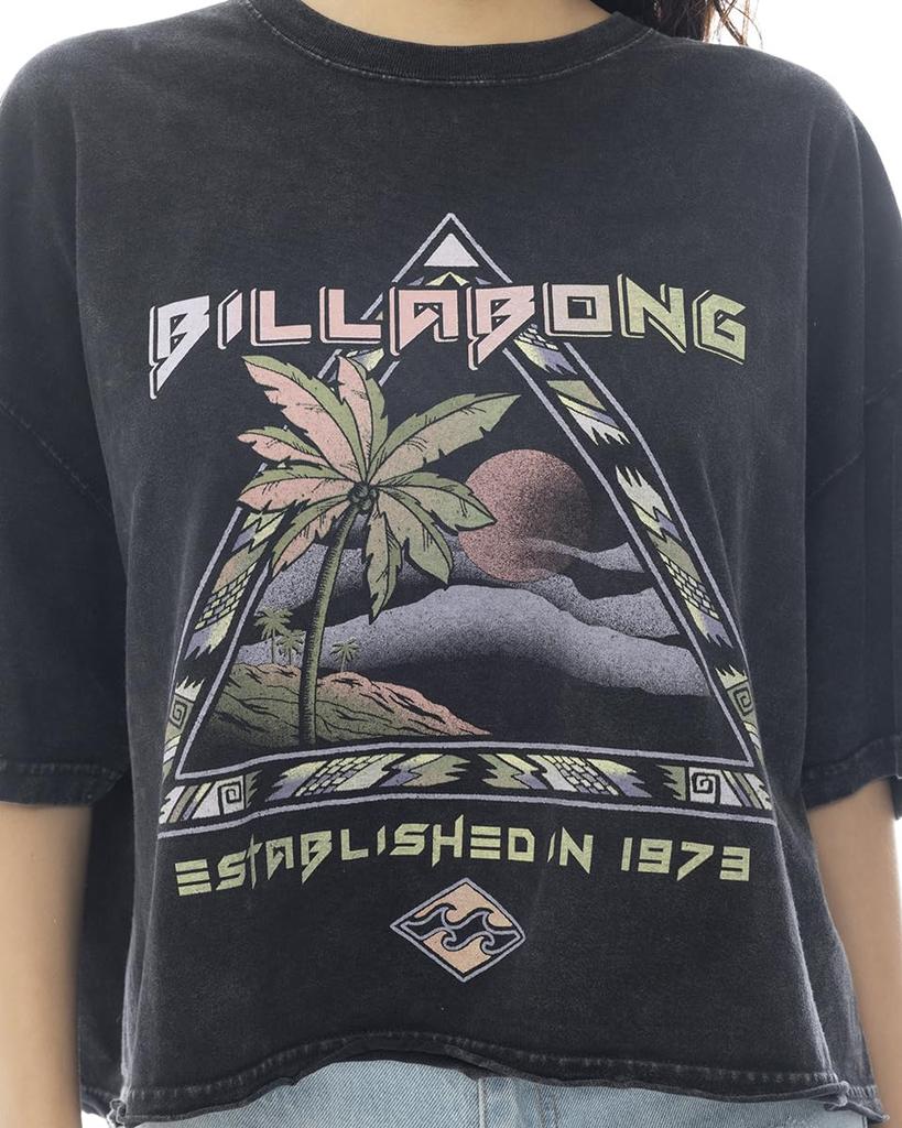Billabong Modern Graphic Wide Loose Cropped Tee Women's
