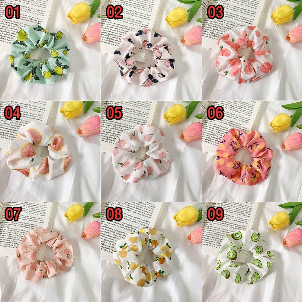 Girls Headwear Strawberry Hair Accessories Fruit Scrunchies Ponytail Holder Hairs Ties Hair Rope