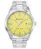 Mathy I Jumbo Special Edition Кварцевые мужские часы из нержавеющей стали с желтым циферблатом H455J