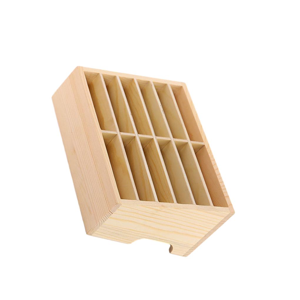 Wooden Storage Box - Clear Texture Large Capacity Easy To Stable And Thick Mobile Phone Organizer Cells 24 Easy To Take