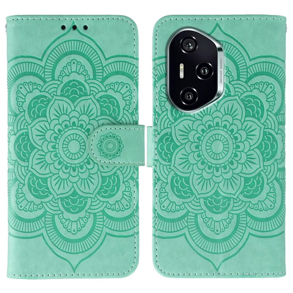 For Honor 400 Case PU Leather Mandala Imprinted Design Wallet Phone Cover