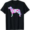 Colorful Watercolor Art Floral Flower Labrador Retriever T-Shirt