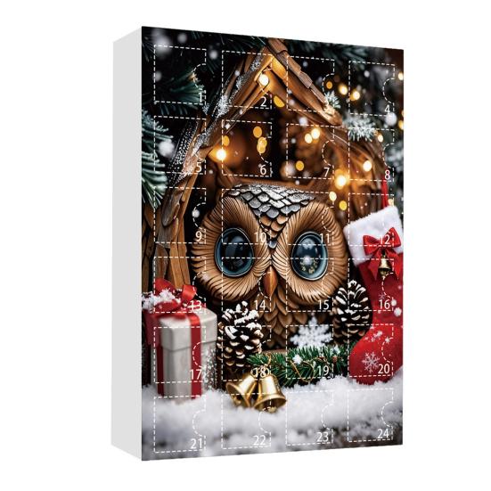 Лесной Животный Адвент-календарь 2025 24 Дня Милый Животный Праздничный Декор Обратный Отсчет до Рождества