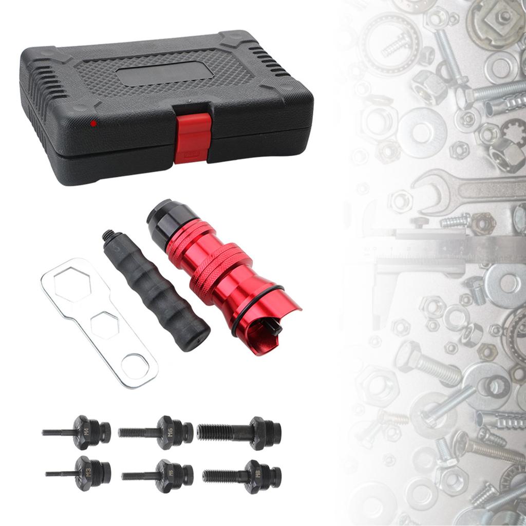 Аккумуляторная дрель Электрический адаптер для заклепочника Набор адаптеров для дрели с гайками-заклепками M3-M10 Аккумуляторный инструмент для гаек-заклепок для электрической дрели