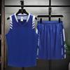 Mens Quick-Dry Ice Silk Sleeveless Sport Set Athletic Tank Top Shorts Running Gym Basketball