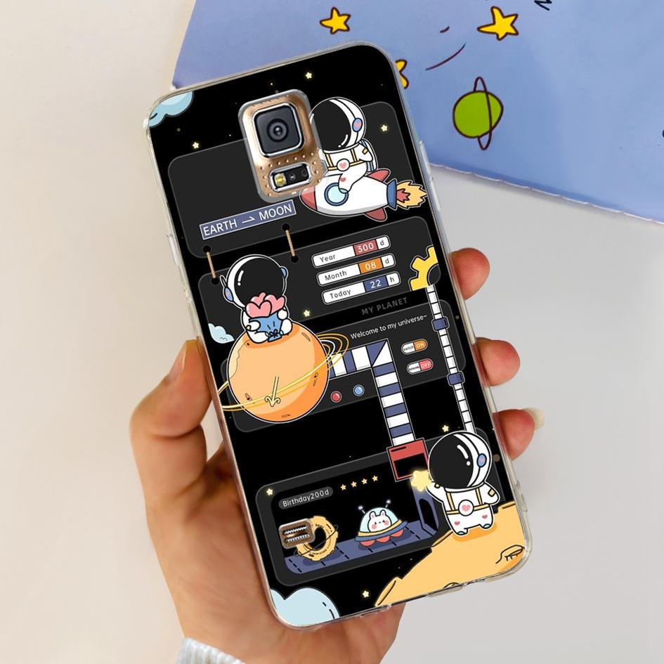 For Samsung S5 Case Cute Cartoon Soft Silicone Phone Back Cover For Samsung Galaxy S5 S 5 i9600 TPU Bumper on Galaxy S5 Neo Capa