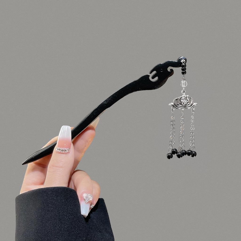 Изысканная винтажная заколка для волос с кисточкой для женщин - Элегантное украшение для волос в стиле ханьфу и ципао