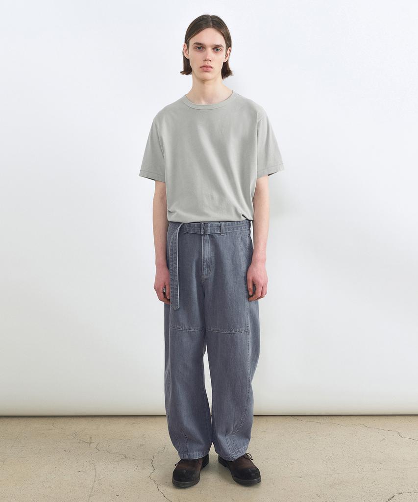 INSILENCE Garment-Dyed Boxy Fit T-Shirt Ash Beige