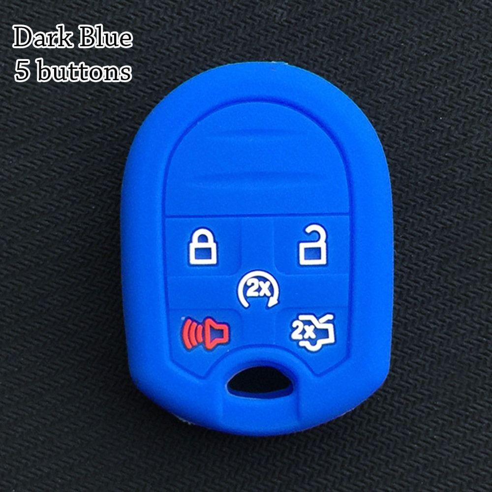 4/5 Buttons Silicone Case Durable Car Key Shell Accessories Car Key Cover for Ford Car