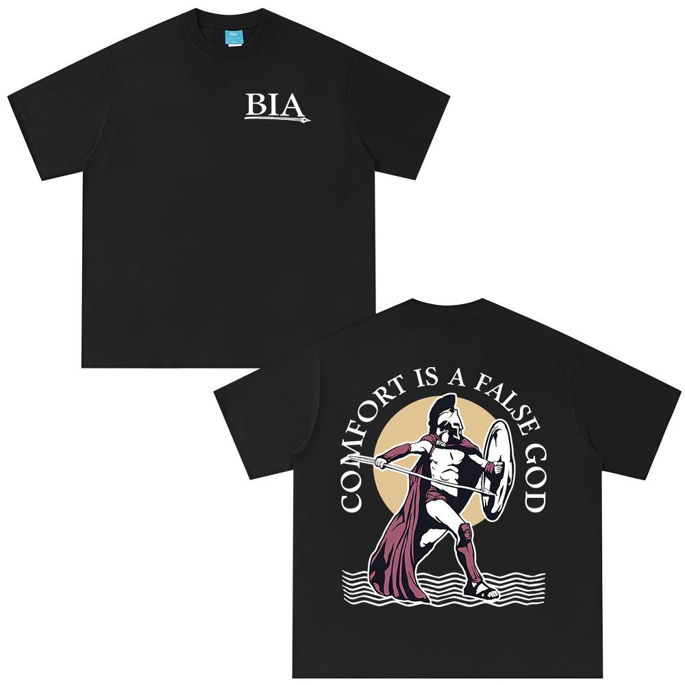 False God Brothers in Arms Double Sided Print Tshirt Unisex Women Clothing Summer Casual Cotton Oversized Short Sleeves T Shirts