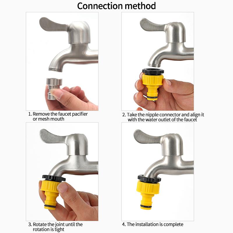 Быстрый соединитель для шланга 16 мм, ниппель с внутренней резьбой, адаптер для шланга, адаптер для садового полива, ирригационные фитинги, универсальный 1/2 "3/4" дюйма