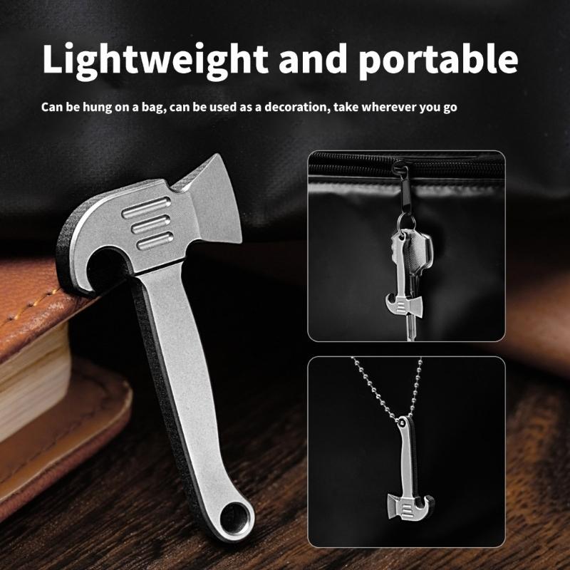Карманный ломик-инструмент Титановые сплавы Брелок Ломик Мультитул Открывалка для бутылок Портативный Мультиинструмент Маленькие монтировки Легкое использование
