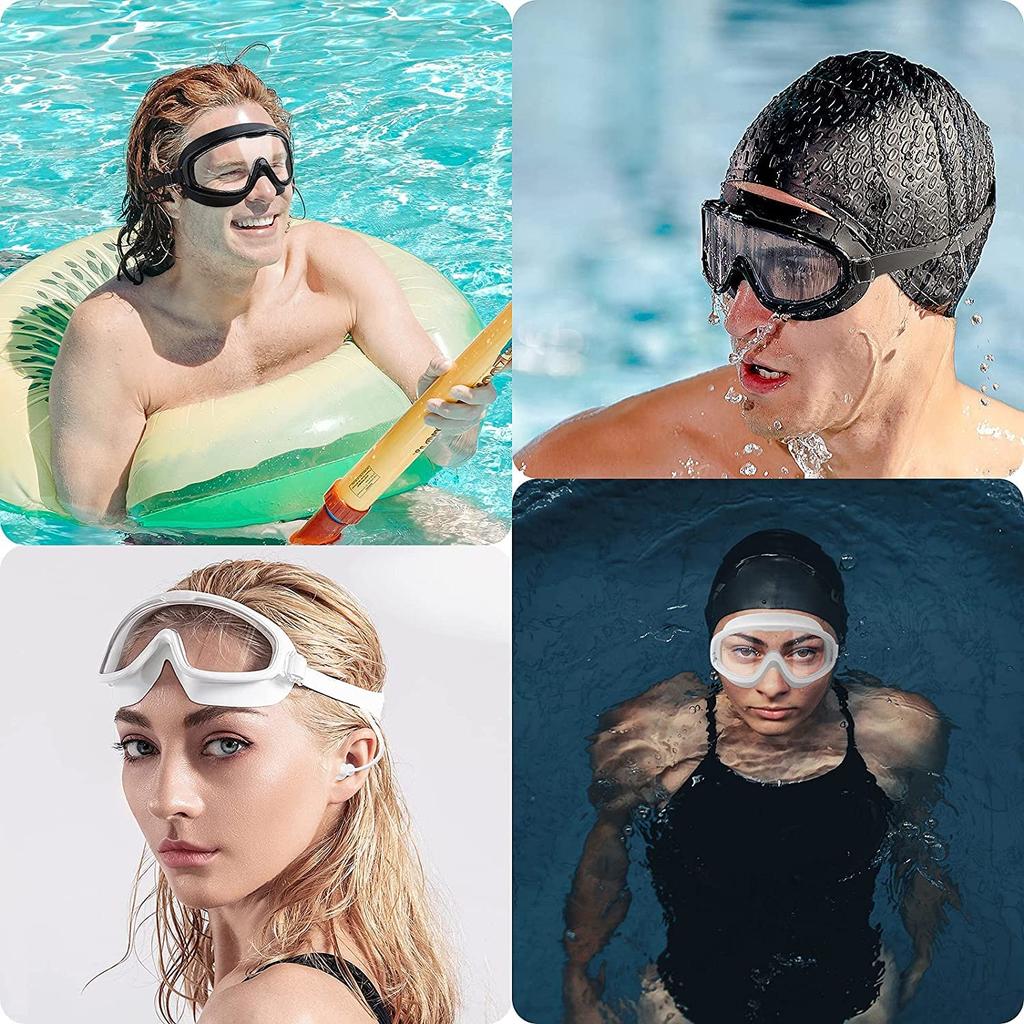 Подводные очки для широкого поля зрения, регулируемые для и подводного использования, для взрослых, с защитой от запотевания, водонепроницаемые, прозрачные, обзор, ремешок, унисекс, пляж, океан,