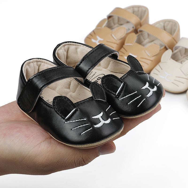 Детская весенне-летняя милая мягкая удобная нескользящая обувь с мультяшным котом и мягкой подошвой для малышей, повседневная обувь