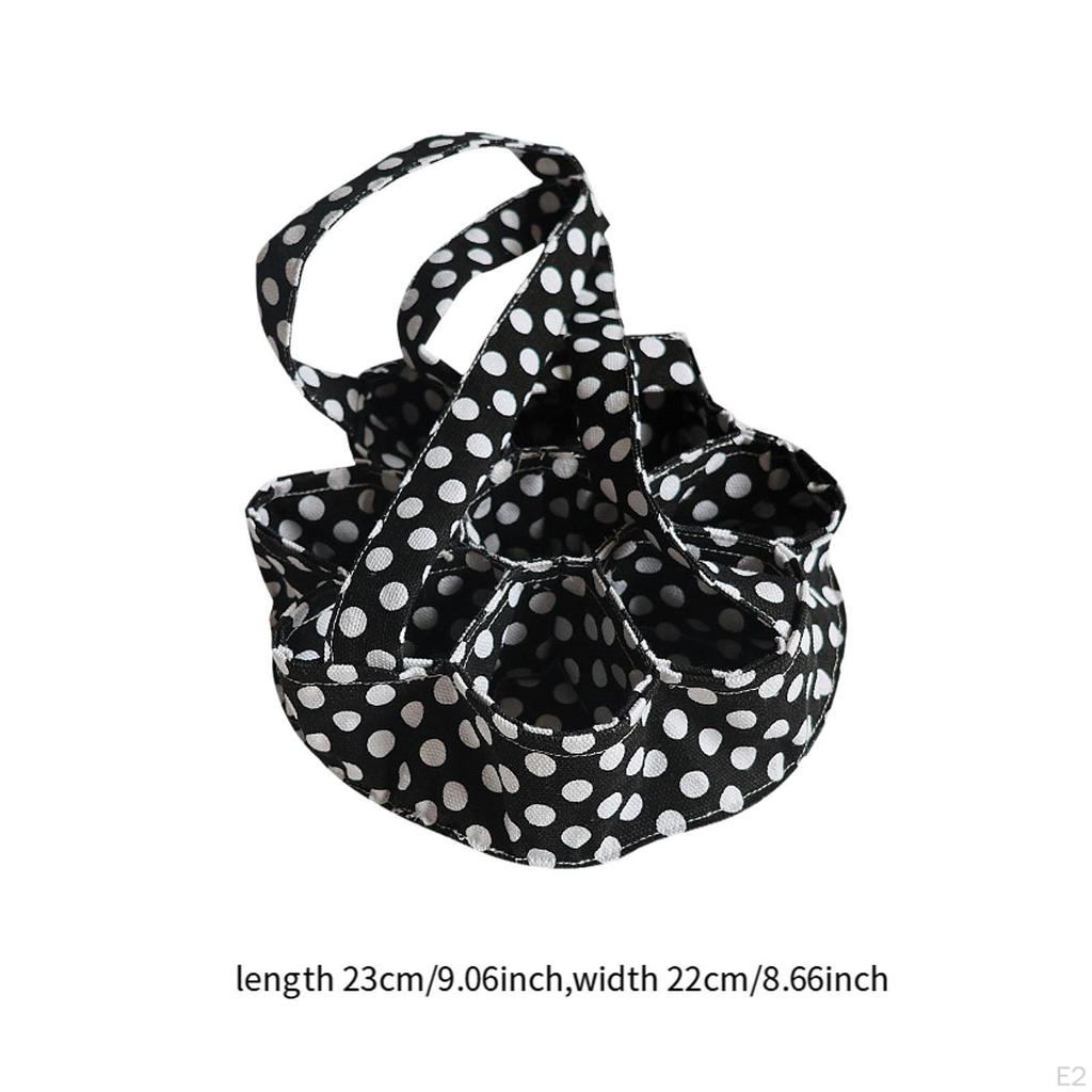 Держатель для корзины для яиц с ручкой, 7 мешочков, холщовая сумка для кухни, фермерского дома, сбора свежих яиц