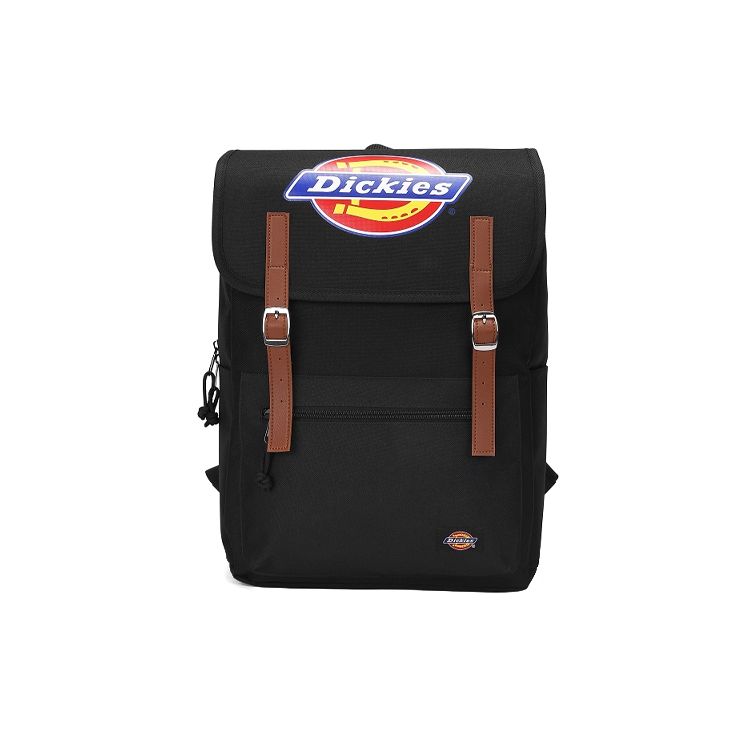 Dickies Logo Vintage Literary Flap Large Capacity Commuter Backpack Unisex Backpack Black 182U90LBB05BK01