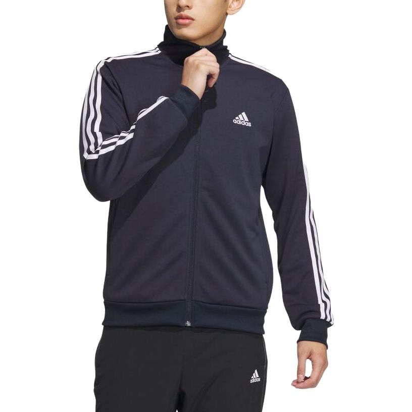 adidas Куртка 3 полоски мужская темно-синяя IA9447