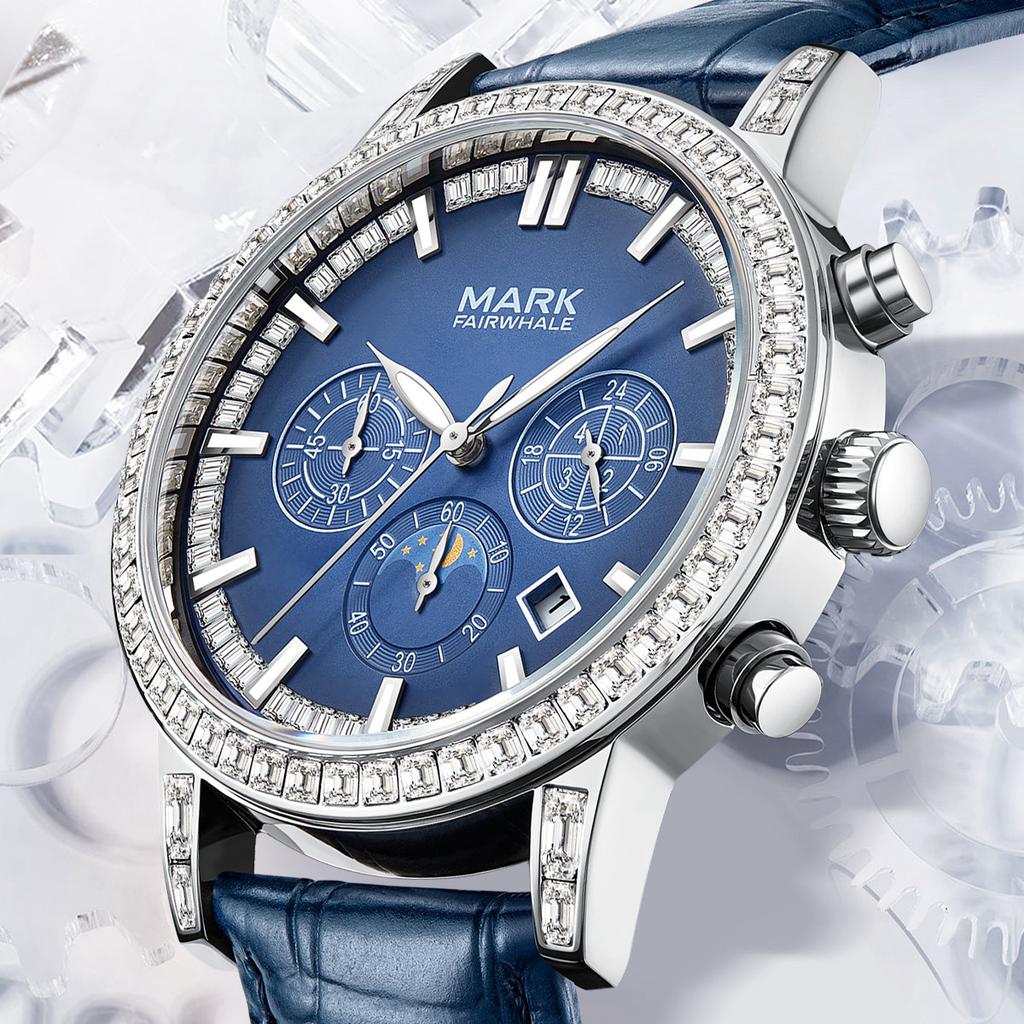 Mark Huafei watches for men, business quartz watches, high school students, teenagers, simple and high-end, waterproof and night light