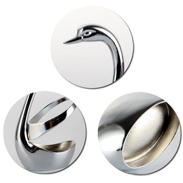 1 шт. Лебедь Фрукты Еда Вилка Ложка Нож Столовые приборы Лебедь База Держатель Креативный Нержавеющая сталь Вилка Ложка(Не включая ложку)