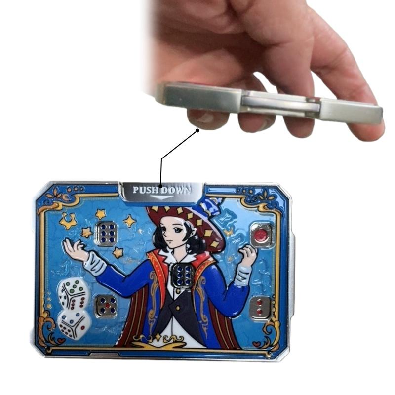 Металлическая карта 2/5-луночная Игра в кости EDC Игрушка Игрушка для снятия напряжения рукой Мальчик Снятие стресса Подарок на день рождения Портативная Кости Игровой реквизит для вечеринки