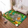 1 шт. Ковер с мультяшным принтом зоопарка для гостиной, спальни, дивана, придверный коврик, декор, детский игровой ковер для дома, нескользящий коврик для пола, подарок