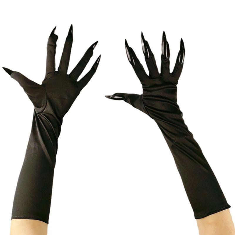 Halloween Gothic Long Nails Cosplay Gloves Funny Festival Cosplay Costume Party Scary Props Mittens with Claws Accessories