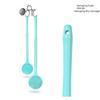 Silicone Double-Sided Bath Brush - Soft Long Handle for Comfortable Adult & Child Back Massage with Free Shipping