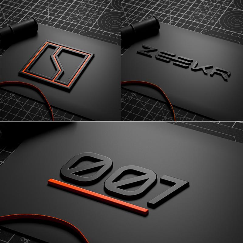 AAXT1 Для ZEEKR 001/X/007/7X Zeekr001 Модификация значка автомобиля Черненые задние логотипы Спортивные модифицированные буквы