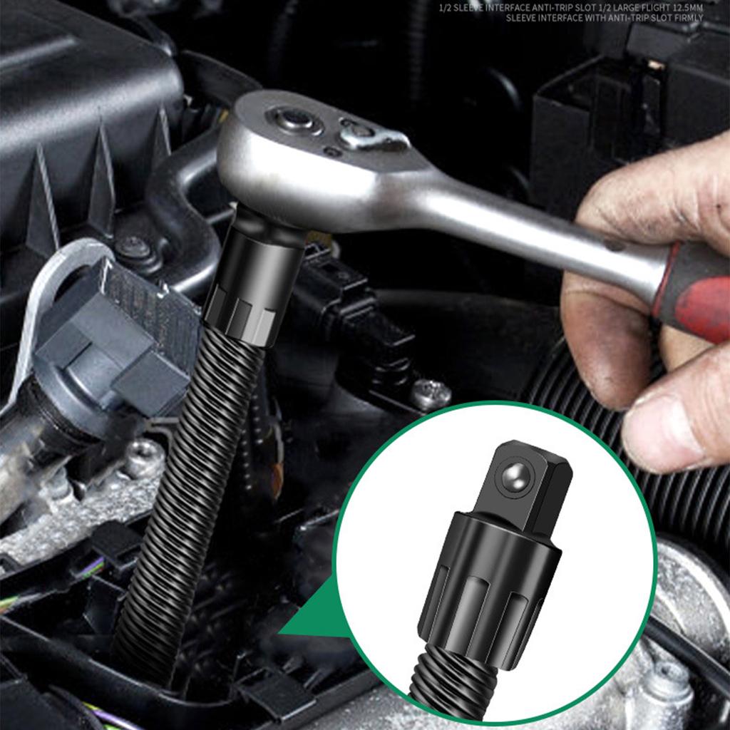 2 шт., гибкий удлинитель головки, трещотка, гибкий набор удлинителей, гибкий эластичный шарнир, соединительное звено для головки