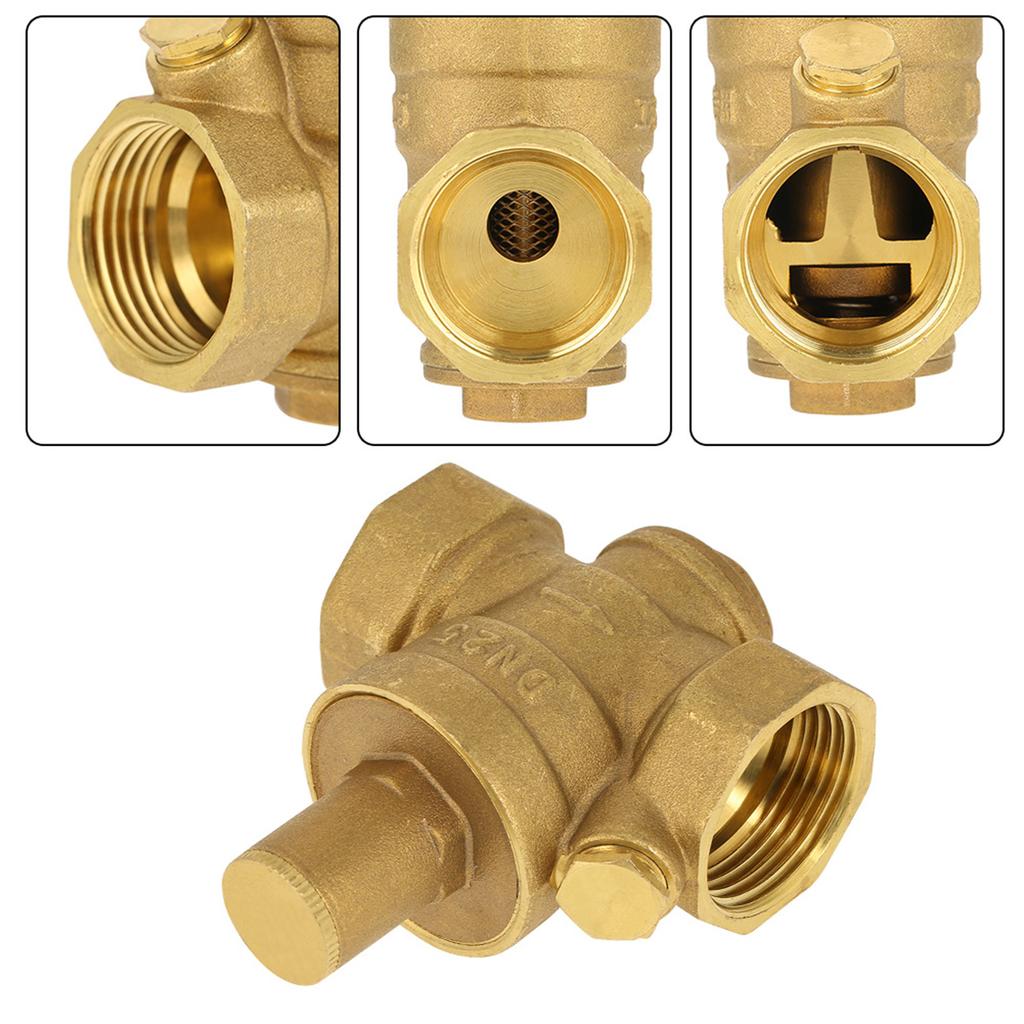 1pc Brass Adjustable Water Pressure Reducing Regulator Valve Thread DN25 1