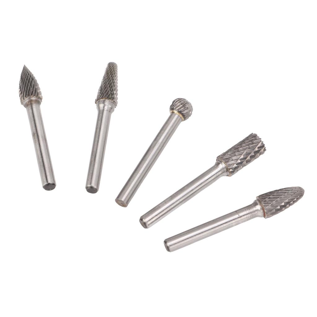 5 шт. 14 дюймов 6 мм головка вращающиеся борфрезы из вольфрамовой стали шлифовальные напильники для резьбы по металлу и дереву