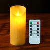 Водонепроницаемые беспламенные свечи на батарейках, светодиодные свечи с пультом дистанционного управления, мерцающие фальшивые столбовые свечи для свадьбы, Хэллоуина