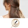 Gold Round Barrettes Circle Geometric Hairpin Fashion Metal Hair Clips  Girls