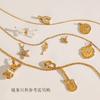 Exquisite Diy Diverse Diamond Pendant Accessories Stainless Steel Gold Plated Versatile Pendant Collection