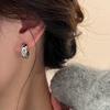 Elegant Diamond Metal Retro Earrings for Women - Versatile, Fashionable, and High-End Korean Style Accessories