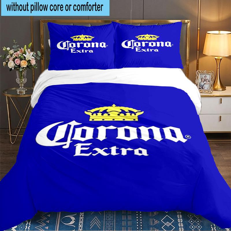 Corona Extra 3PCS Bedding set,Ideal for 1pc Duvet Cover And 2pcs Pillowcases Perfect for Fan gift,Ideal for Bedroom, Dormitory
