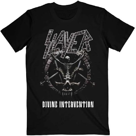 Мужская футболка Slayer Divine Intervention 2014 Dates Черная | Официальная лицензионная продукция
